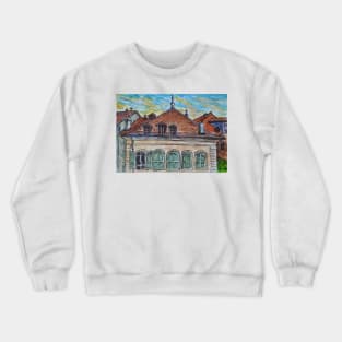 Watercolor Sketch - Genève, Rue de la Fontaine 15 Crewneck Sweatshirt